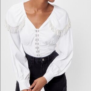 Corset white blouse